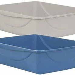 Mia's Pet Supply Petmate Open Cat Litter Box, Blue Mesa/Mouse Grey, Hygiene