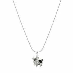 Mia's Pet Supply ChelseachicNYC Crystal Black Spot Cow Necklace Mia's Fashion Jewelry