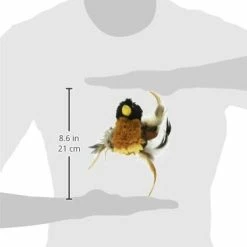 Mia's Pet Supply Cat Toys Soft Plush Boredom Relief Interactive Catnip Filled Cat Toy With Realistic Feathers