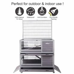 Mia's Pet Supply Rabbit Houses & Accessories Rabbit Hutch On Wheels Guinea Pig Cage