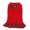 Mia's Pet Supply Apparel Turtleneck Dogs Sweaters Dress With Bowtie Knitwear Pullover
