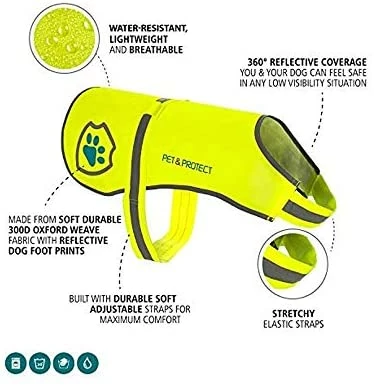 Brand new ๐งจ Mia's Pet Supply Apparel Pet & Protect Premium ๐ Dog Reflective Vest ๐ 2 Mia's Pet Supply Apparel Pet & Protect Premium Dog Reflective Vest