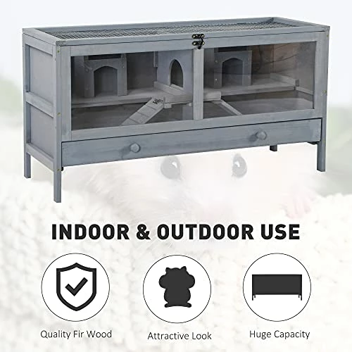 Best Pirce ⭐ Mia's Pet Supply Rabbit Houses & Accessories PawHut Wooden Hamster Cage Rodent Mouse ❤️ 3 Mia's Pet Supply Rabbit Houses & Accessories PawHut Wooden Hamster Cage Rodent Mouse