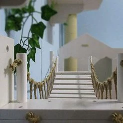 Mia's Pet Supply MOCOHANA Wooden Wall-Mounted Cat Bridge With 2 Fixed Brackets Cat Perch Mod