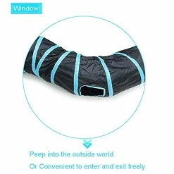 Mia's Pet Supply S-Type Cat Tunnel, 2 Way/3 Way/4 Way/5 Way Collapsible S-Shape