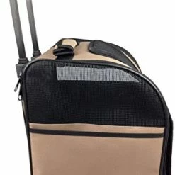 Mia's Pet Supply PET LIFE Wheeled Collapsible Breathable Airline Approved Travel Pet Dog Carrier