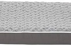 Mia's Pet Supply Ergonomic Foam Pet Dog Bed, 27 X 36 Inches, Grey Bedding