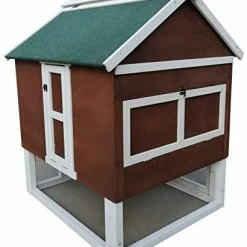 Mia's Pet Supply Omitree Deluxe Sturdy Wood Frame Plywood Chicken Coop Backyard Hen House Chicken Coop Cages