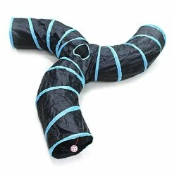 Mia's Pet Supply S-Type Cat Tunnel, 2 Way/3 Way/4 Way/5 Way Collapsible S-Shape