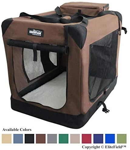 Buy 😉 Mia's Pet Supply EliteField 3-Door Folding Soft 🦮 Dog Crate, Indoor & Outdoor Pet Home Travel 🔔 12 Mia's Pet Supply EliteField 3-Door Folding Soft Dog Crate, Indoor & Outdoor Pet Home Travel