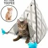 Mia's Pet Supply Kitty City Small Teepee And Feather Toy, Cat Toys
