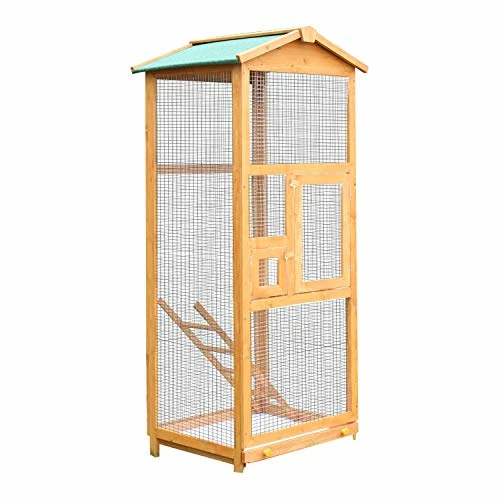 Wholesale โค๏ธ Mia's Pet Supply Aviary & Perches PawHut 65" Large Wooden Vertical Outdoor Aviary Flight House Bird Cage With 2 Doors ๐ 1 Mia's Pet Supply Aviary & Perches PawHut 65" Large Wooden Vertical Outdoor Aviary Flight House Bird Cage With 2 Doors