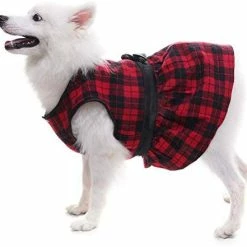Mia's Pet Supply Apparel Plaid Fleece Dress Dog Jacket For Large Dogs