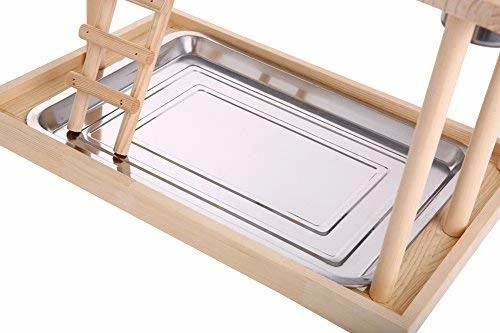 Hot Sale 👍 Mia's Pet Supply : QBLEEV Parrot Wood Stand Perch Bird Playstand Playground 🤩 2 Mia's Pet Supply : QBLEEV Parrot Wood Stand Perch Bird Playstand Playground