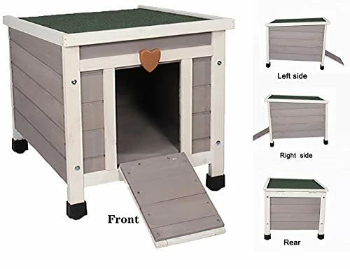 Flash Sale ✔️ Mia's Pet Supply ROCKEVER Small Animal Houses Outdoor, Wooden Rabbit Hutch Elevated With Door, Feral Cat Shelter Grey 👍 2 Mia's Pet Supply ROCKEVER Small Animal Houses Outdoor, Wooden Rabbit Hutch Elevated With Door, Feral Cat Shelter Grey
