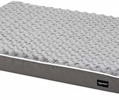 Mia's Pet Supply Ergonomic Foam Pet Dog Bed, 27 X 36 Inches, Grey Bedding