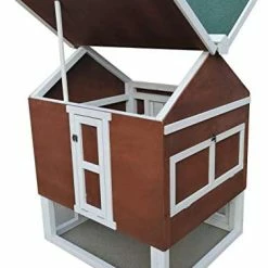 Mia's Pet Supply Omitree Deluxe Sturdy Wood Frame Plywood Chicken Coop Backyard Hen House Chicken Coop Cages