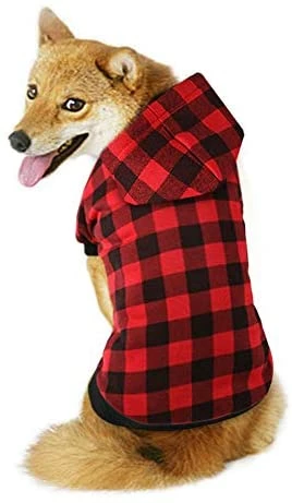 New ⌛ Mia's Pet Supply Apparel Plaid 🐶 Dog Hoodie Sweatshirt 🐶 Dog Sweater 😀 3 Mia's Pet Supply Apparel Plaid Dog Hoodie Sweatshirt Dog Sweater