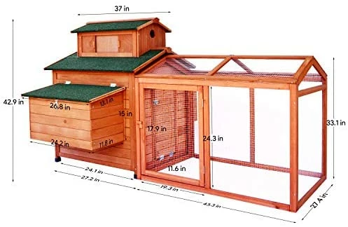 Discount 🔥 Mia's Pet Supply LAZY BUDDY Chicken Coop, 70 Wooden Chick Cage With 2 Hen Nesting Boxes Chicken Coop Cages 🥰 7 Mia's Pet Supply LAZY BUDDY Chicken Coop, 70 Wooden Chick Cage With 2 Hen Nesting Boxes Chicken Coop Cages
