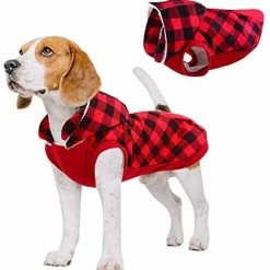 Mia's Pet Supply Kuoser British Style Plaid Dog Winter Coat