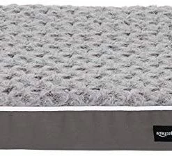 Mia's Pet Supply Ergonomic Foam Pet Dog Bed, 27 X 36 Inches, Grey Bedding