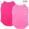 Mia's Pet Supply Chol&Vivi Dog Shirts Clothes, Dog Clothes T Shirt Vest Soft And Thin, 2pcs Blank Shirts Apparel