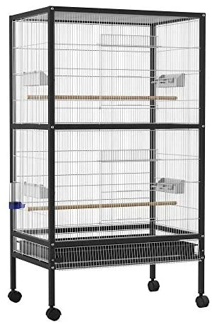 Brand new โ๏ธ Mia's Pet Supply PawHut 54" Rolling Flight Cage Extra Large Bird House Aviary & Perches ๐ 1 Mia's Pet Supply PawHut 54" Rolling Flight Cage Extra Large Bird House Aviary & Perches