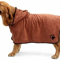 Mia's Pet Supply BONAWEN 100% Microfiber Dog Drying Towel Robe