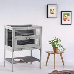 Mia's Pet Supply Rabbit Houses & Accessories Hamster Cage Wooden Rat House Indoor Outdoor