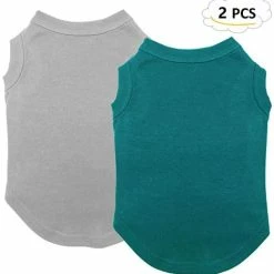 Mia's Pet Supply Chol&Vivi Dog Shirts Clothes, Dog Clothes T Shirt Vest Soft And Thin, 2pcs Blank Shirts Apparel