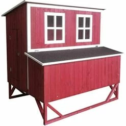 Mia's Pet Supply Omitree Large Wood Backyard Chicken Coop Hen House 4-8 Chickens