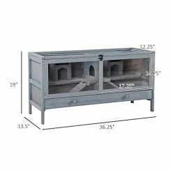 Best Pirce ⭐ Mia's Pet Supply Rabbit Houses & Accessories PawHut Wooden Hamster Cage Rodent Mouse ❤️ 15 Mia's Pet Supply Rabbit Houses & Accessories PawHut Wooden Hamster Cage Rodent Mouse