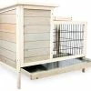 Mia's Pet Supply Scurrty Wooden Rabbit Hutch For Outdoor Indoor