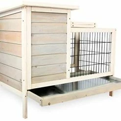 Mia's Pet Supply Scurrty Wooden Rabbit Hutch For Outdoor Indoor