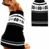 Mia's Pet Supply Dog Sweater - Winter Coat Apparel Clothes With Colorful Stripes