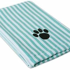 Mia's Pet Supply DII Bone Dry Microfiber Dog Bath Towel With Embroidered Paw Print Hygiene