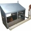 Mia's Pet Supply Chicken Coop Cages 2 Hole Heavy Duty 23ga Galvanized Chicken Nesting Laying Roost Box