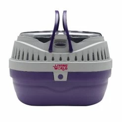 Mia's Pet Supply : Living World Pet Carrier, Purple/Grey : Cat Carrier : Pet Supplies