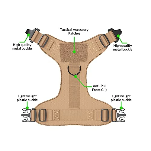 Buy π― Mia's Pet Supply Tactical π Dog Harness Bundle Includes Tactical Leash & Tactical Bag. Working π Dog MOLLE Vest With Handle, No Pulling Front Leash Clip, Hook & π Dog Patch. (M (Neck:16"-22" ; Chest:25"-31"), Peanut Brown) Leashes And Harness π 8 Mia's Pet Supply Tactical Dog Harness Bundle Includes Tactical Leash & Tactical Bag. Working Dog MOLLE Vest With Handle, No Pulling Front Leash Clip, Hook & Dog Patch. (M (Neck:16"-22" ; Chest:25"-31"), Peanut Brown) Leashes And Harness