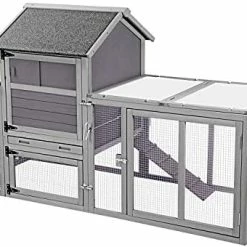 Mia's Pet Supply Large Chicken Coop Extension Design, Indoor Outdoor Rabbit Hutch