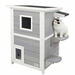 Mia's Pet Supply Petsfit 2-Story Kitty Cat House Houses, Pens & Crates