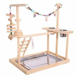 Hot Sale 👍 Mia's Pet Supply : QBLEEV Parrot Wood Stand Perch Bird Playstand Playground 🤩 13 Mia's Pet Supply : QBLEEV Parrot Wood Stand Perch Bird Playstand Playground
