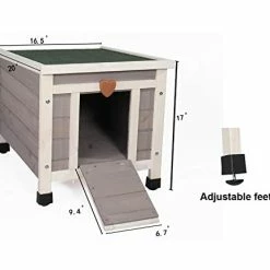 Flash Sale ✔️ Mia's Pet Supply ROCKEVER Small Animal Houses Outdoor, Wooden Rabbit Hutch Elevated With Door, Feral Cat Shelter Grey 👍 16 Mia's Pet Supply ROCKEVER Small Animal Houses Outdoor, Wooden Rabbit Hutch Elevated With Door, Feral Cat Shelter Grey