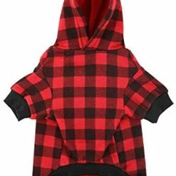 New ⌛ Mia's Pet Supply Apparel Plaid 🐶 Dog Hoodie Sweatshirt 🐶 Dog Sweater 😀 11 Mia's Pet Supply Apparel Plaid Dog Hoodie Sweatshirt Dog Sweater