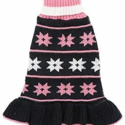 Mia's Pet Supply Turtleneck Dog Sweater Dress Knit Pullover Warm Cat Sweater