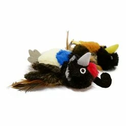 Mia's Pet Supply Cat Toys Soft Plush Boredom Relief Interactive Catnip Filled Cat Toy With Realistic Feathers
