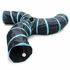 Mia's Pet Supply S-Type Cat Tunnel, 2 Way/3 Way/4 Way/5 Way Collapsible S-Shape