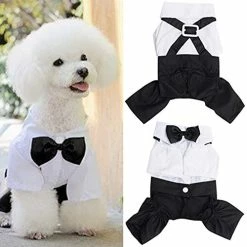 Mia's Pet Supply Small Dog Clothes Pet Stylish Wedding Shirt Formal Tuxedo