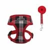 Mia's Pet Supply THAIN Soft Mesh Dog Harness With Leash Plaid Adjustable Dog No Pull Harnesses