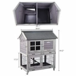 Mia's Pet Supply Aivituvin Rabbit Hutch Outdoor Indoor With Run
